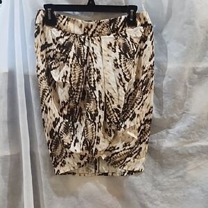 Peter Morrissey Animal Print Pencil Skirt
